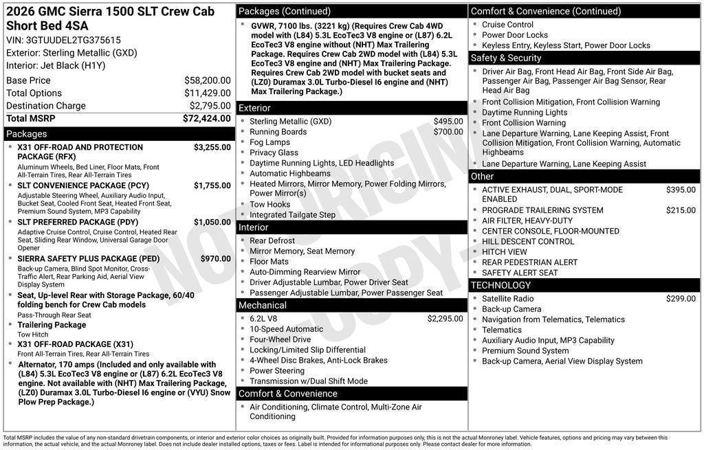 2026 GMC Sierra 1500 SLT
