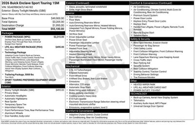 2026 Buick Enclave Sport Touring