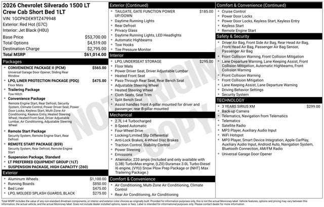 2026 Chevrolet Silverado 1500 LT