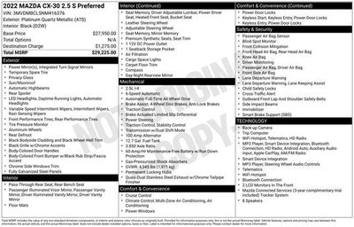 2022 Mazda Mazda CX-30 2.5 S Preferred Package
