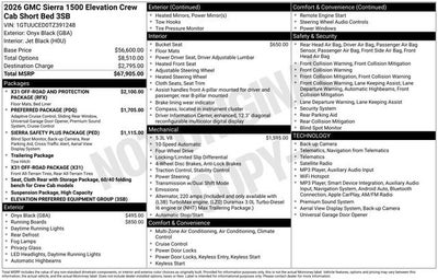 2026 GMC Sierra 1500 Elevation