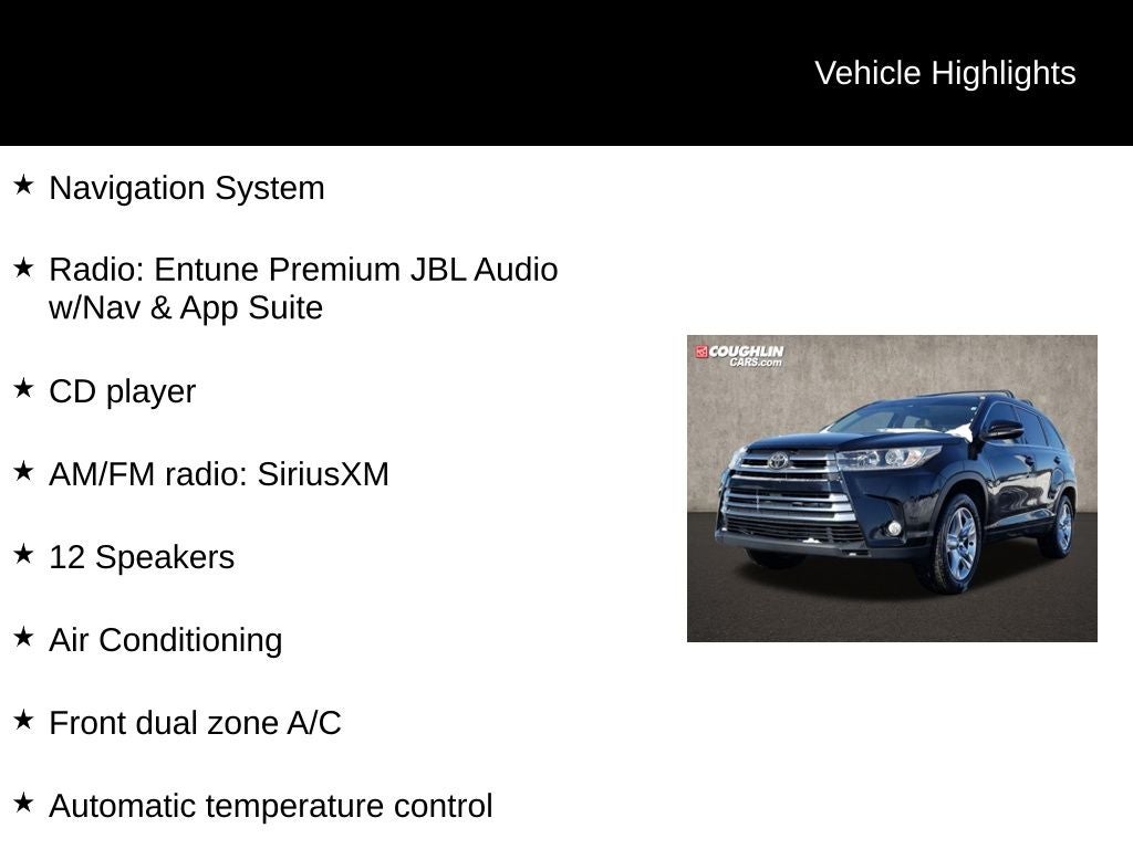 2018 Toyota Highlander Limited Platinum