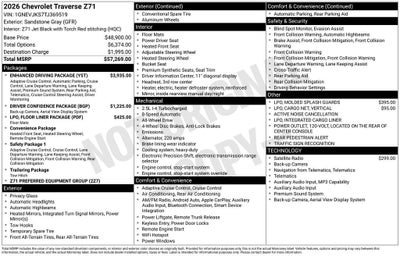 2026 Chevrolet Traverse Z71