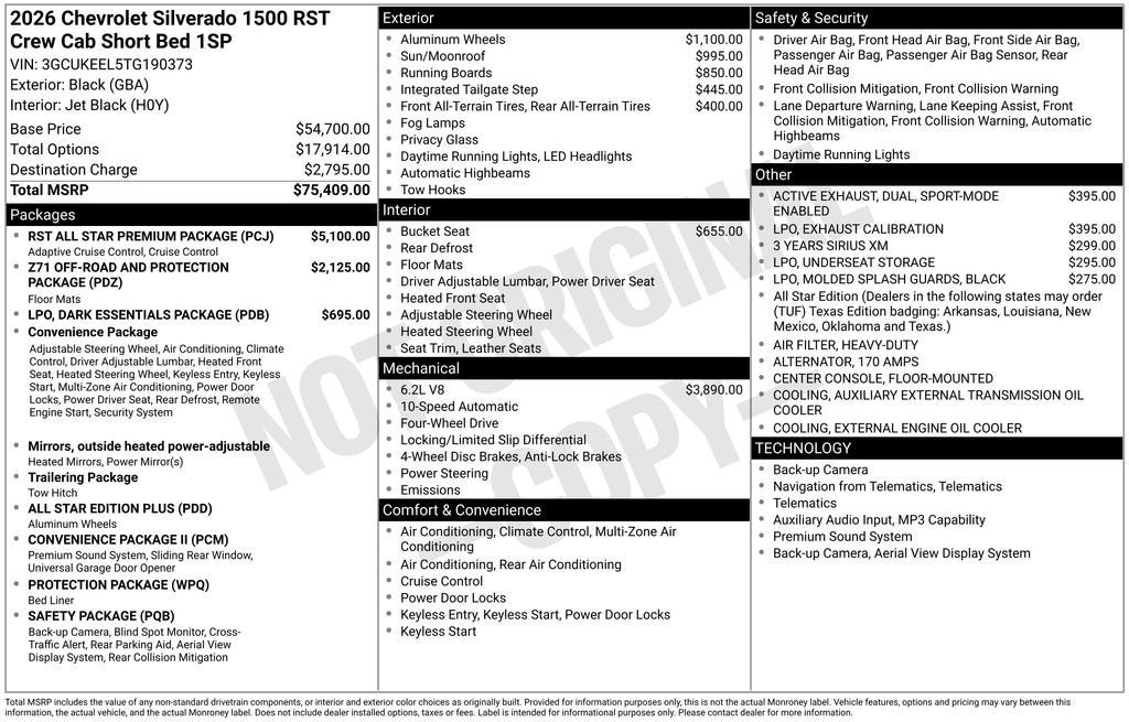 2026 Chevrolet Silverado 1500 RST