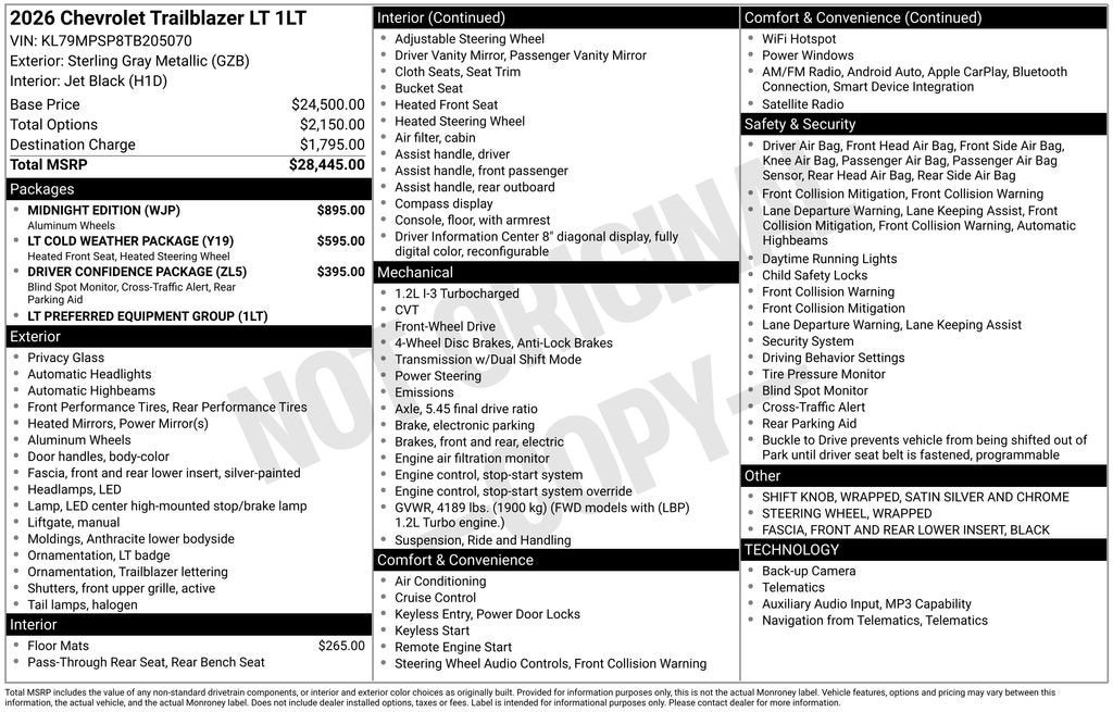 2026 Chevrolet Trailblazer LT