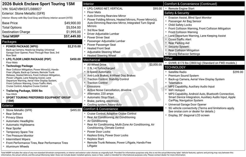 2026 Buick Enclave Sport Touring