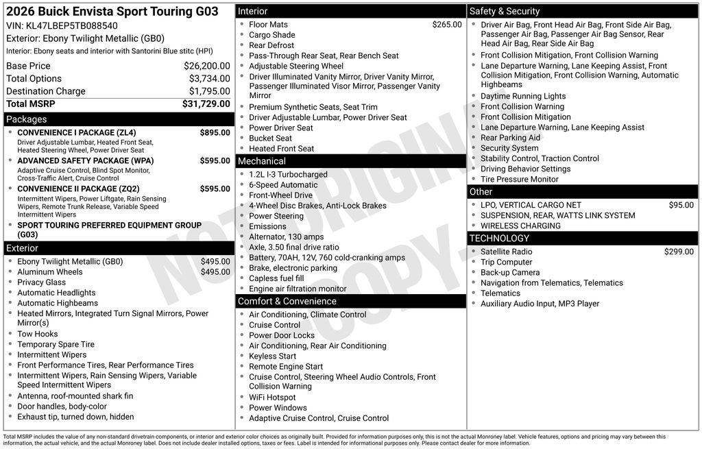 2026 Buick Envista Sport Touring
