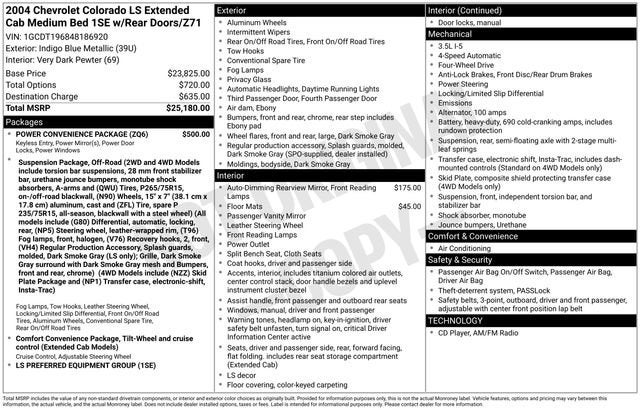 2004 Chevrolet Colorado LS Z71