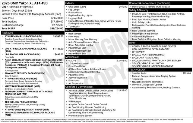 2026 GMC Yukon XL AT4