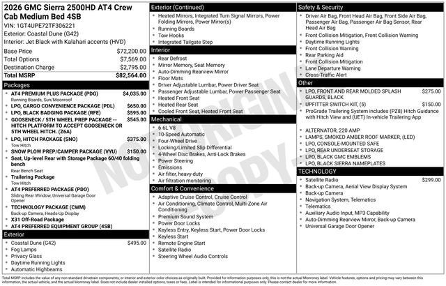 2026 GMC Sierra 2500 HD AT4