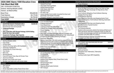 2026 GMC Sierra 1500 Elevation