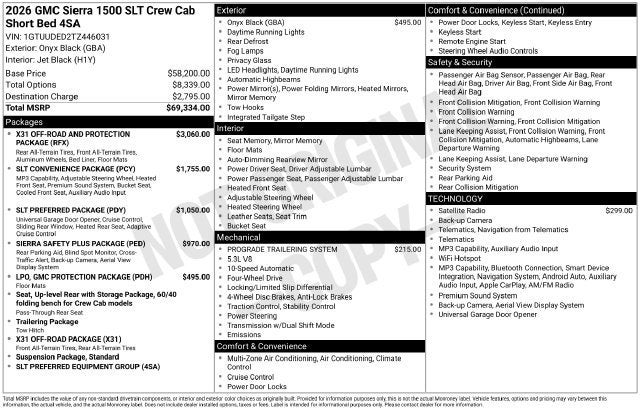 2026 GMC Sierra 1500 SLT