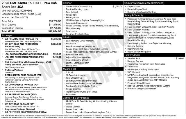 2026 GMC Sierra 1500 SLT