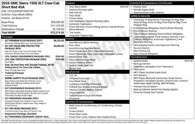 2026 GMC Sierra 1500 SLT