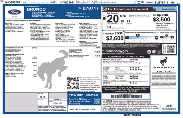 2025 Ford Bronco Outer Banks