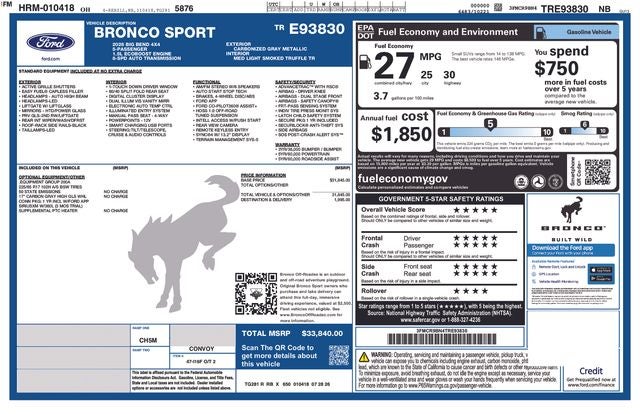 2026 Ford Bronco Sport Big Bend
