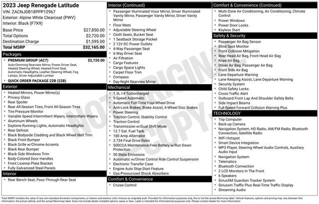 2023 Jeep Renegade Latitude