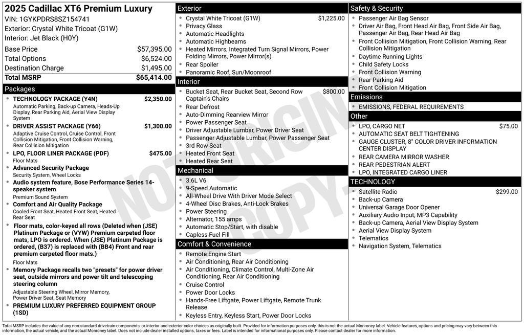 2025 Cadillac XT6 Premium Luxury