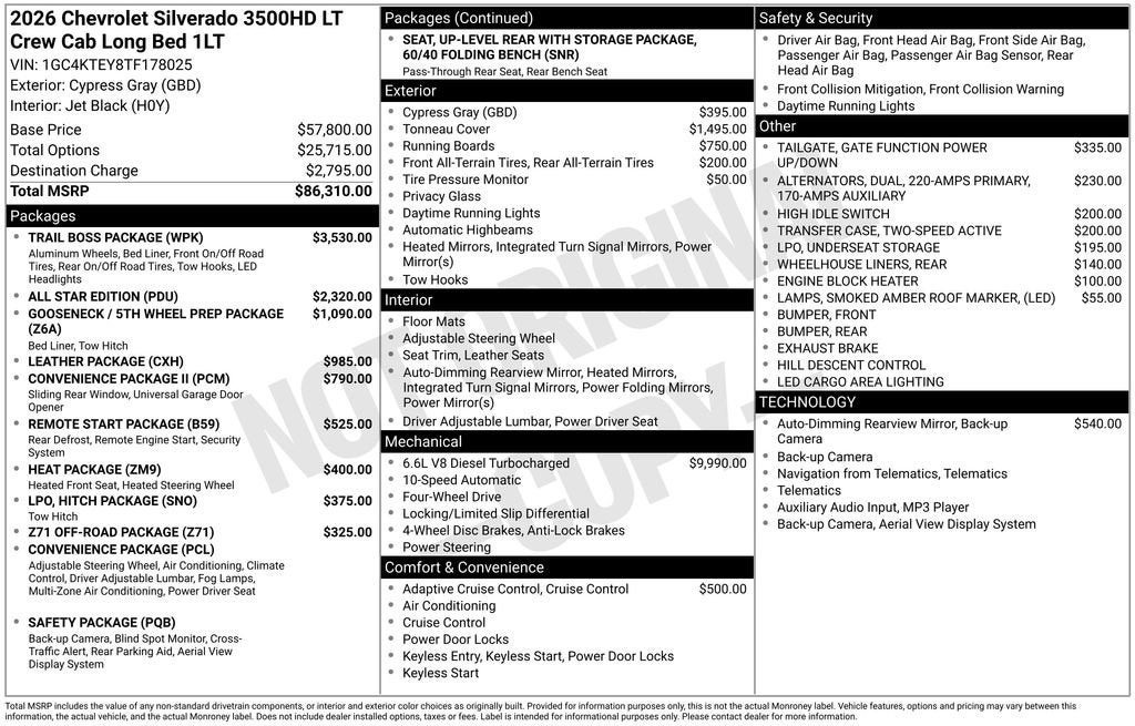 2026 Chevrolet Silverado 3500 HD LT