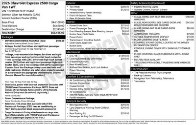 2026 Chevrolet Express Cargo WT
