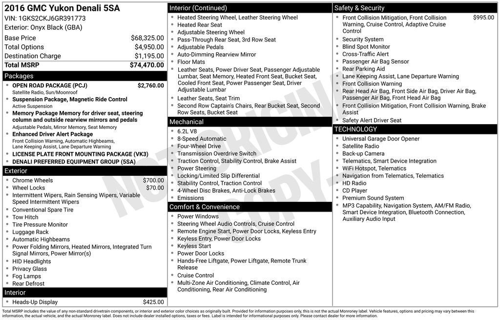 2016 GMC Yukon Denali