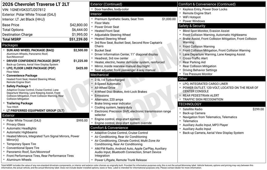 2026 Chevrolet Traverse LT