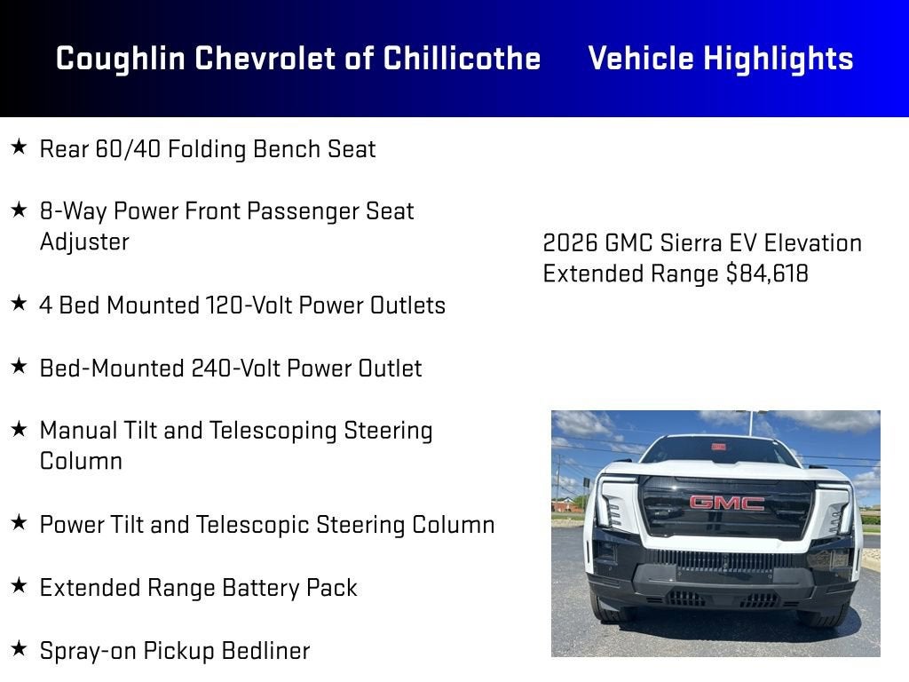 2026 GMC Sierra EV Elevation Extended Range