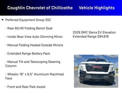 2026 GMC Sierra EV Elevation Extended Range
