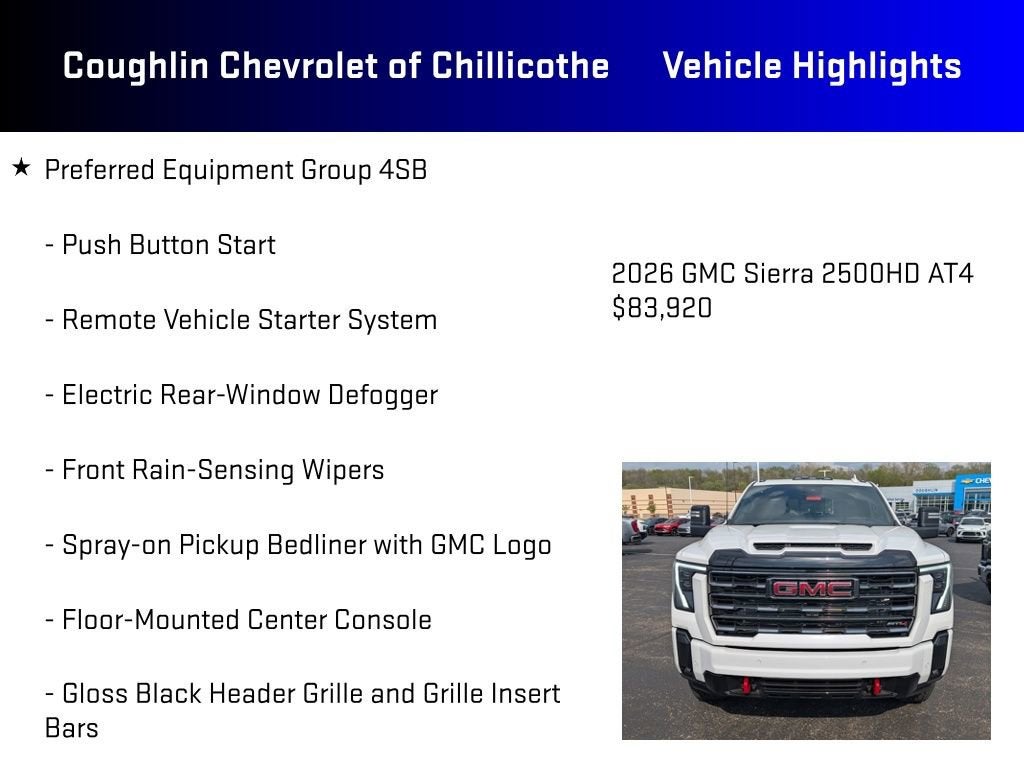 2026 GMC Sierra 2500 HD AT4