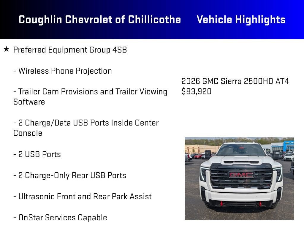 2026 GMC Sierra 2500 HD AT4