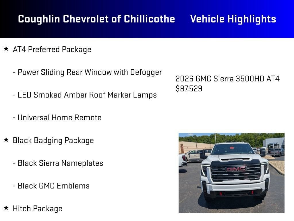 2026 GMC Sierra 3500 HD AT4