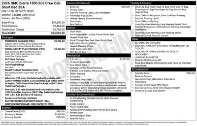 2026 GMC Sierra 1500 SLE