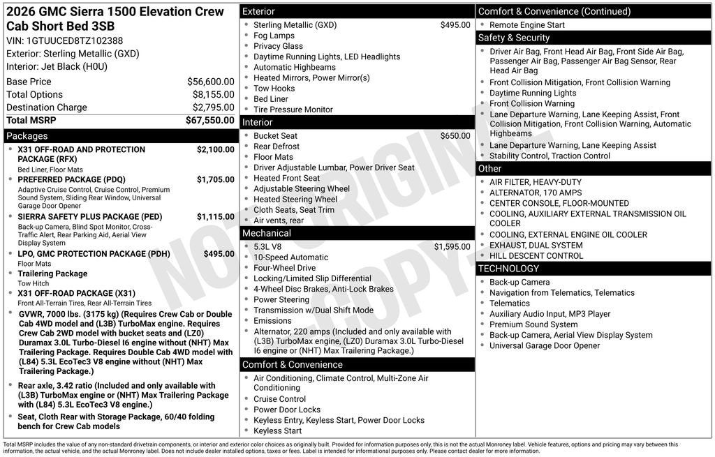 2026 GMC Sierra 1500 Elevation