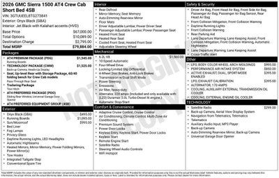 2026 GMC Sierra 1500 AT4