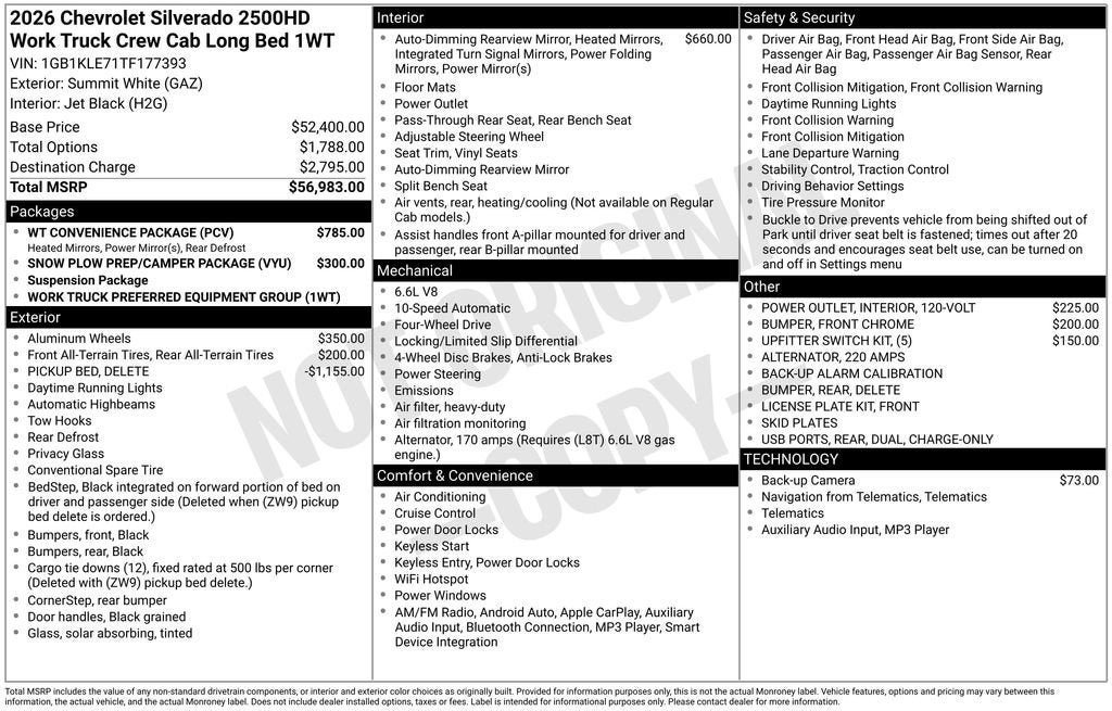 2026 Chevrolet Silverado 2500 HD WT