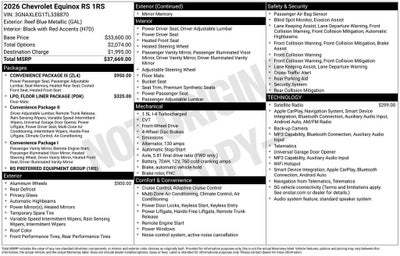 2026 Chevrolet Equinox RS