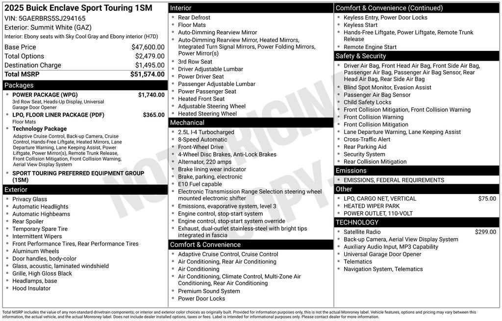 2025 Buick Enclave Sport Touring