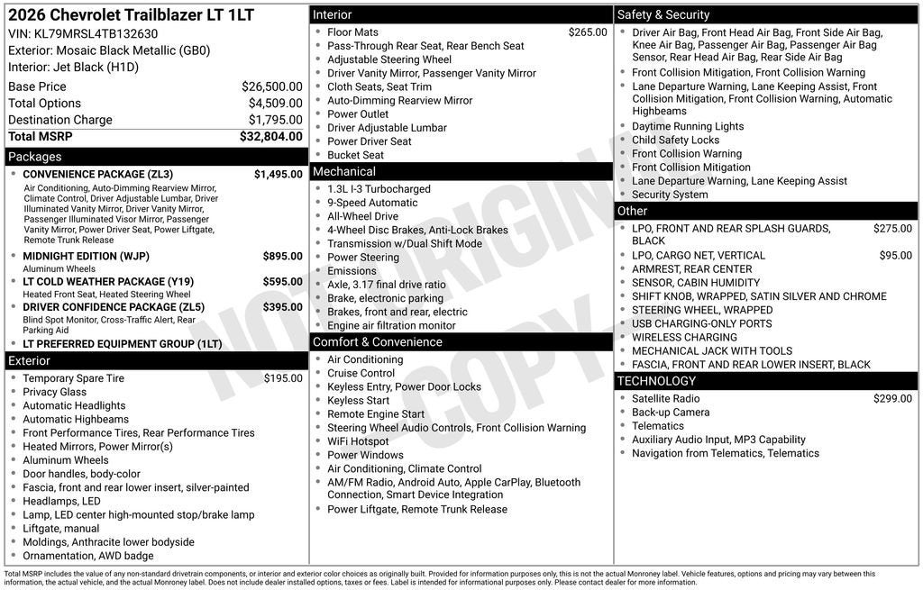 2026 Chevrolet Trailblazer LT