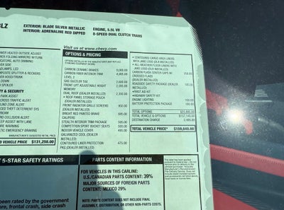 2026 Chevrolet Corvette Z06 3LZ