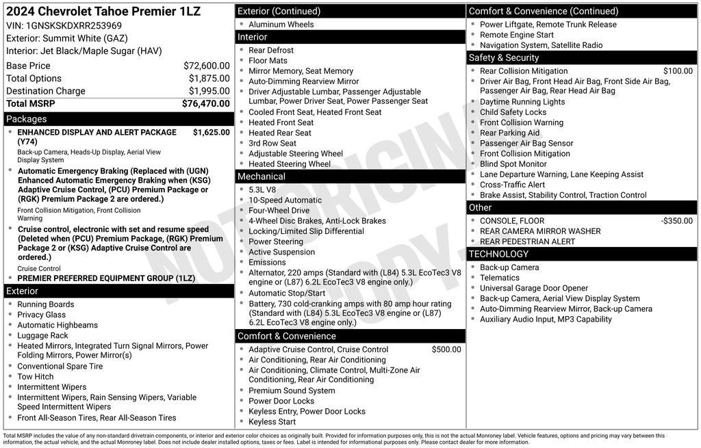 2024 Chevrolet Tahoe Premier