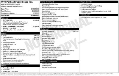 1999 Pontiac Trans Am Firebird