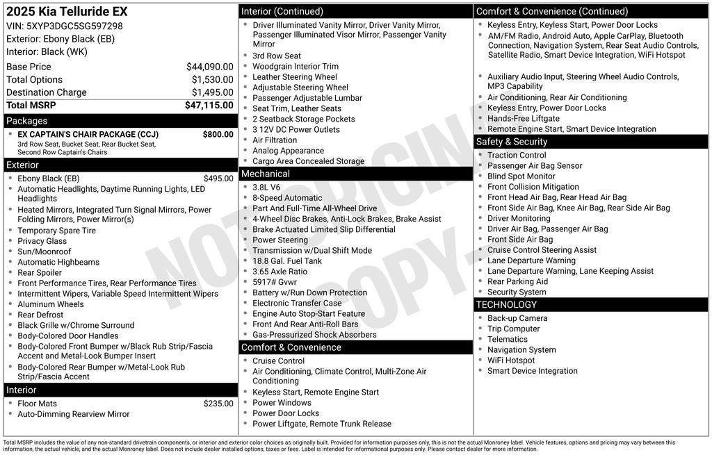 2025 Kia Telluride EX