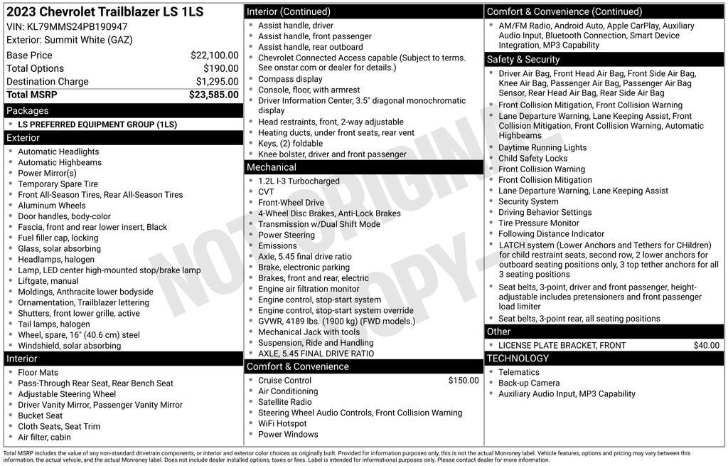 2023 Chevrolet Trailblazer LS