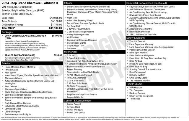 2024 Jeep Grand Cherokee L Altitude X