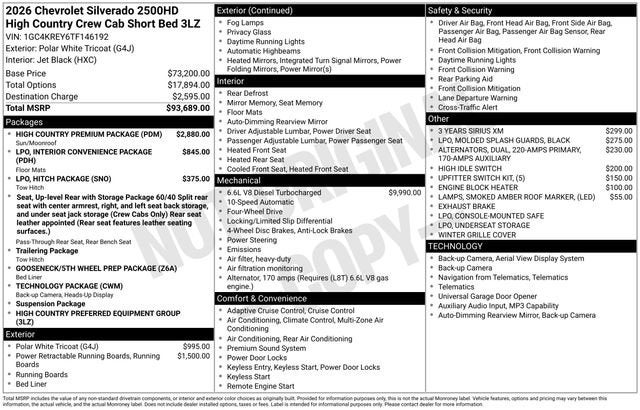 2026 Chevrolet Silverado 2500 HD High Country