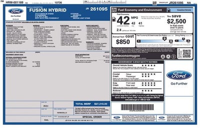 2018 Ford Fusion Hybrid SE