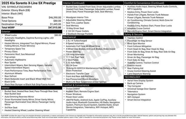 2025 Kia Sorento X-Line SX Prestige