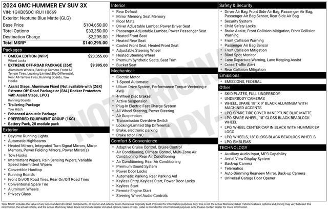 2024 GMC HUMMER EV SUV 3X OMEGA LIMITED EDITION