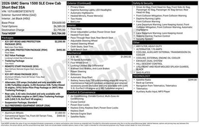 2026 GMC Sierra 1500 SLE