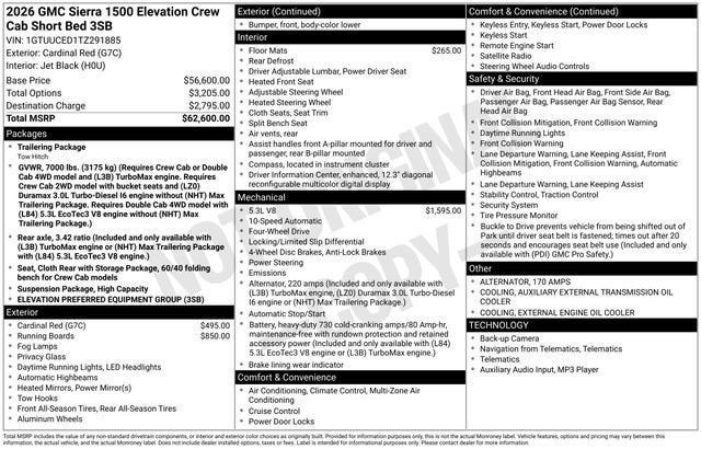 2026 GMC Sierra 1500 Elevation